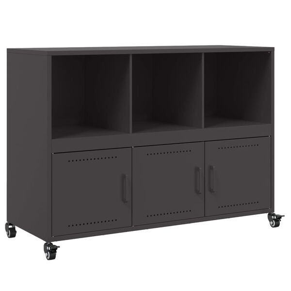 vidaXL Buffet noir 100,5x39x72 cm acier