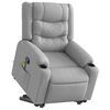 vidaXL Fauteuil inclinable de massage gris clair tissu