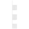 vidaXL &Eacute;tag&egrave;re d'angle murale blanc brillant 19x19x123 cm