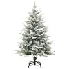 vidaXL Sapin de No&euml;l artificiel LED et flocons de neige 180 cm PVC PE