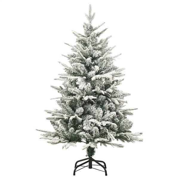 vidaXL Sapin de No&euml;l artificiel LED et flocons de neige 180 cm PVC PE