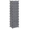 vidaXL Armoire &agrave; chaussures avec 10 compartiments Noir