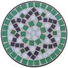 vidaXL Table d'appoint Mosaïque Vert et blanc