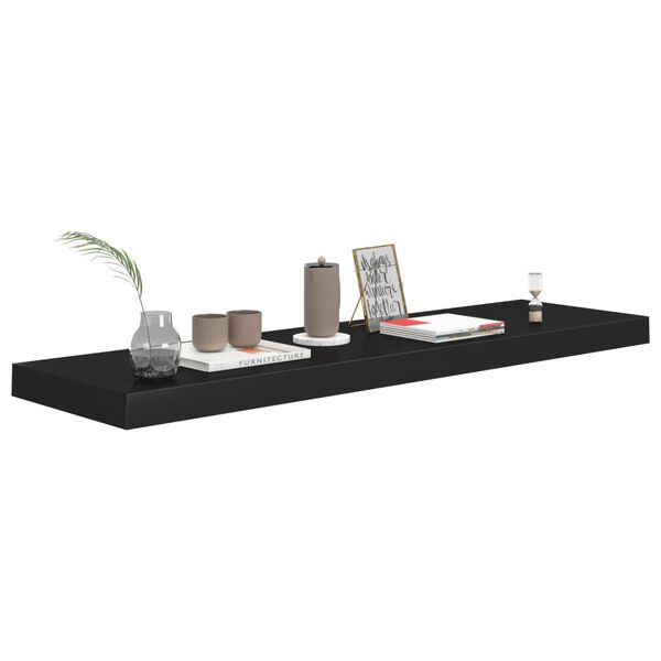 vidaXL &Eacute;tag&egrave;re murale flottante noir 90x23,5x3,8 cm MDF