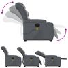 vidaXL Fauteuil inclinable de massage électrique gris similicuir