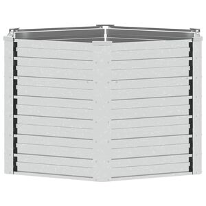 vidaXL Lit surélevé de jardin 129x77 cm Acier galvanisé Argenté