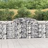 vidaXL Paniers &agrave; gabions arqu&eacute;s 3 pcs 300x50x100/120 cm fer galvanis&eacute;