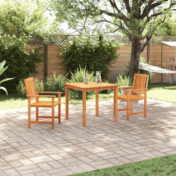 vidaXL Ensemble de salle &agrave; manger pour jardin 3 pcs Marron