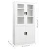 vidaXL Armoire de bureau Blanc 90x40x180 cm Acier