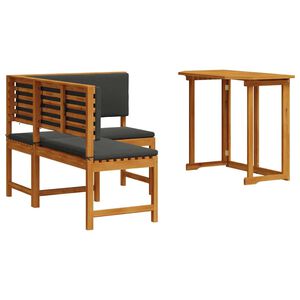 vidaXL Ensemble de banc de jardin 2 pcs Marron Bois d'Acacia Massif