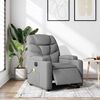 vidaXL Fauteuil inclinable de massage &eacute;lectrique gris clair tissu