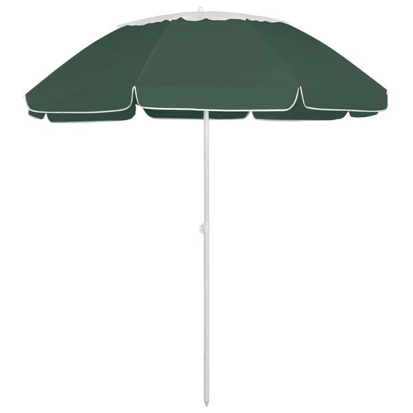vidaXL Parasol de plage vert 300 cm