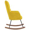 vidaXL Chaise &agrave; bascule Jaune moutarde Velours