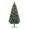 vidaXL Arbre de No&euml;l artificiel pr&eacute;-&eacute;clair&eacute;/boules pommes de pin 180cm