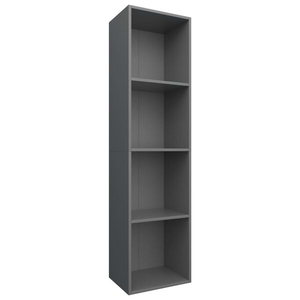 vidaXL Biblioth&egrave;que/Meuble TV gris 36x30x143 cm bois d'ing&eacute;nierie