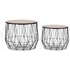 vidaXL Tables basses 2 pcs noir