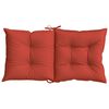 vidaXL Coussins de chaise &agrave; dossier bas lot de 6 rouge m&eacute;lang&eacute; tissu