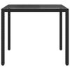vidaXL Table de jardin pour repas Noir 90 x 90 x 75 cm polyrotin