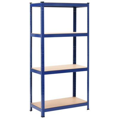 vidaXL Étagères de rangement 2 pcs Bleu 80x40x160 cm Acier et MDF