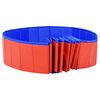 vidaXL Piscine pliable pour chiens Rouge 300x40 cm PVC
