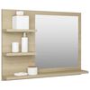 vidaXL Miroir de salle de bain ch&ecirc;ne sonoma bois d&rsquo;ing&eacute;nierie