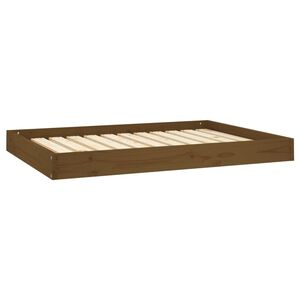 vidaXL Lit pour chien Marron miel 101,5x74x9 cm Bois de pin solide
