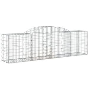 vidaXL Panier de gabions arqu&eacute; 300x50x80/100 cm Fer galvanis&eacute;