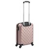 vidaXL Valise rigide Dor&eacute; rose ABS