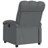 vidaXL Fauteuil inclinable en tissu gris fonc&eacute;