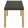 vidaXL Banc de jardin 80 cm Résine tressée Noir