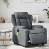 vidaXL Fauteuil inclinable de massage électrique gris similicuir