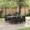 vidaXL Ensemble de salle à manger pour jardin 7 pcs Marron Rattan Polt