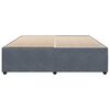 vidaXL Cadre de lit sans matelas gris fonc&eacute; king velours
