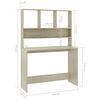 vidaXL Bureau avec &eacute;tag&egrave;res Ch&ecirc;ne sonoma 110 x 45 x 157 cm