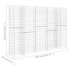 vidaXL Jardini&egrave;re &agrave; gabion en H Fil d'acier 260x40x180 cm