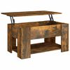 vidaXL Table basse Ch&ecirc;ne fum&eacute; 79x49x41 cm Bois d'ing&eacute;nierie
