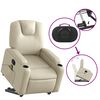 vidaXL Fauteuil inclinable de massage cr&egrave;me similicuir