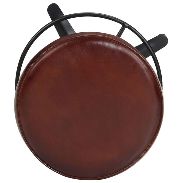 vidaXL Tabourets de bar lot de 2 76 cm cuir v&eacute;ritable