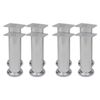 vidaXL Pieds ronds de canap&eacute; 8 pcs Chrome 180 mm