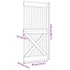 vidaXL Porte NARVIK 95x210 cm bois massif de pin