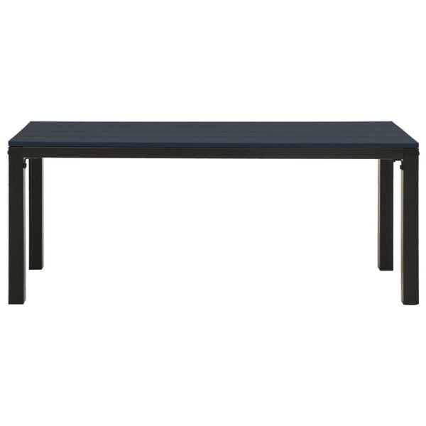 vidaXL Banc de jardin 110 cm acier et WPC noir
