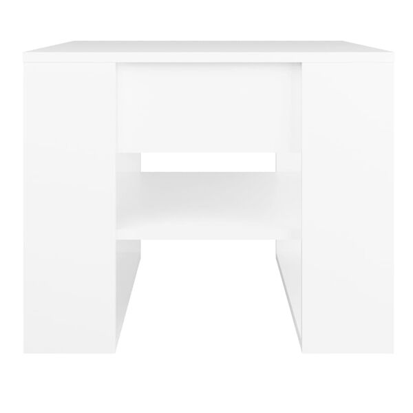 vidaXL Table basse blanc 55,5x55x45 cm bois d'ing&eacute;nierie