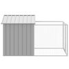 vidaXL Niche pour chien avec cour gris clair 117x201x123 cm