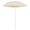vidaXL Parasol de jardin avec m&acirc;t en acier sable 180 cm