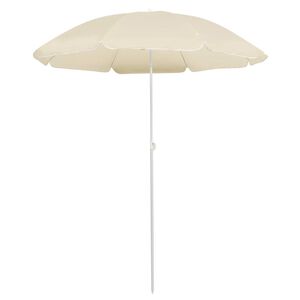 vidaXL Parasol de jardin avec m&acirc;t en acier sable 180 cm