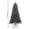 vidaXL Sapin de No&euml;l artificiel avec support Vert 210 cm PVC