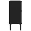vidaXL Buffet SENJA aspect rotin noir 80x35x80 cm bois massif de pin