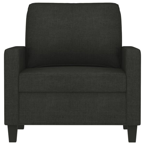 vidaXL Fauteuil Noir 60 cm Tissu