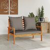 vidaXL Canap&eacute; de jardin 120 cm avec coussin bois d'acacia massif