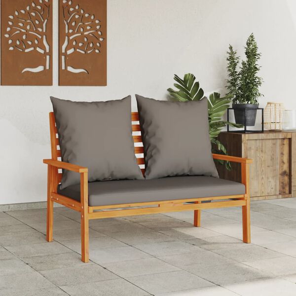 vidaXL Canap&eacute; de jardin 120 cm avec coussin bois d'acacia massif